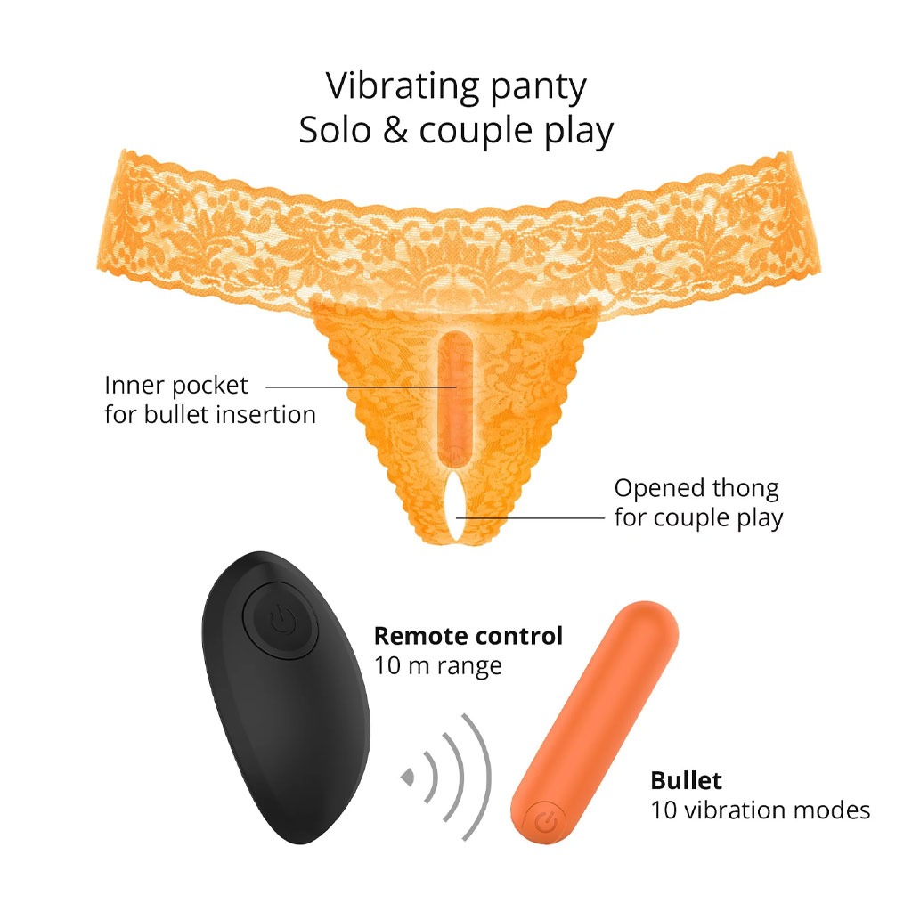 Love To Love - Secret Panty vibrator 2 - Met Afstandsbediening - Oranje gebruik