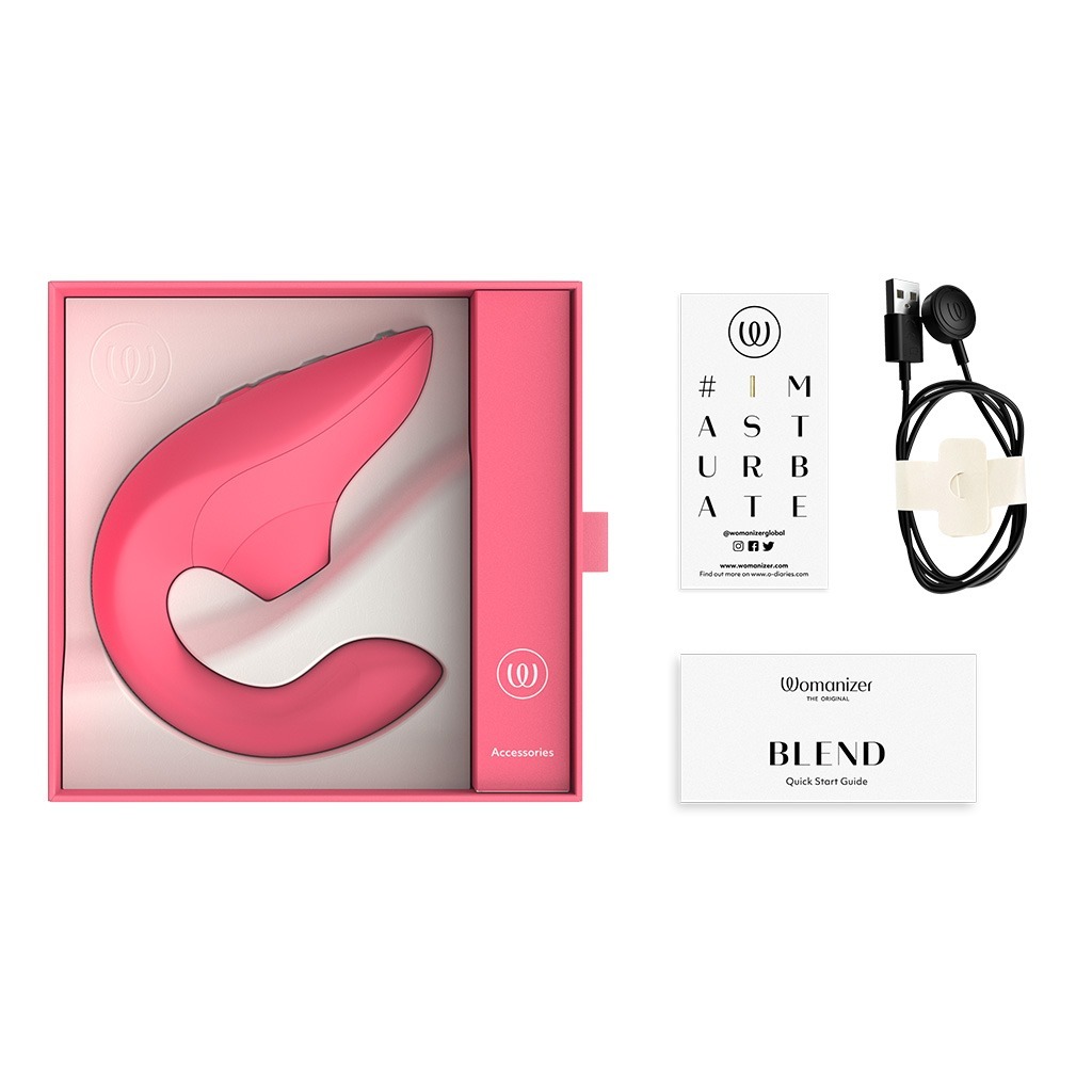 Womanizer Blend Vibrant Rose Dual vibrator inhoud