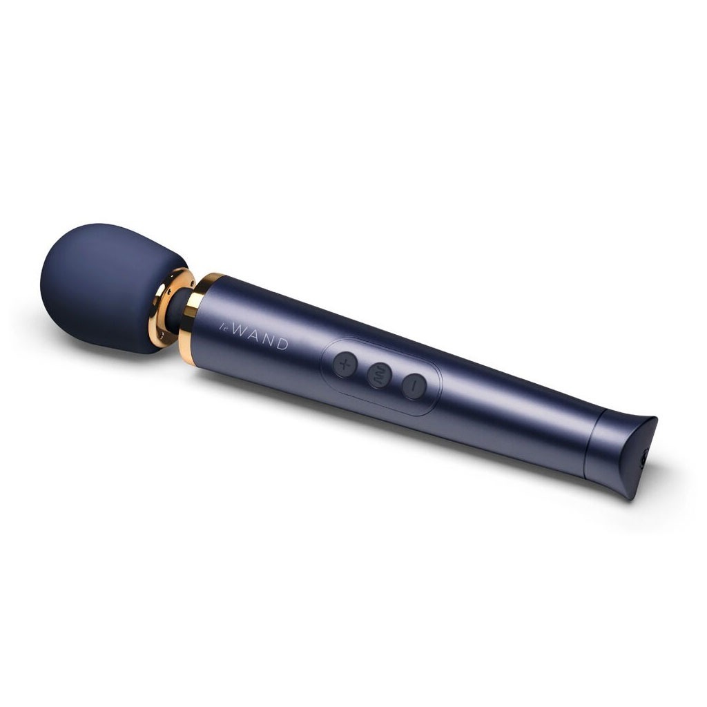 Le Wand - Petite Oplaadbare Massager Navy Blue zijkant