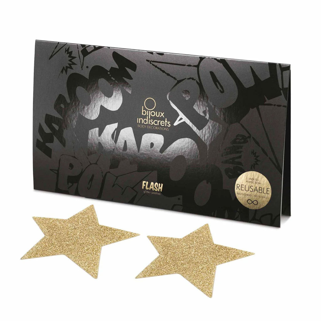 Bijoux Indiscrets – Flash Star Tepelstickers Goud