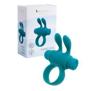 S Pleasures - Vibrerende Rabbit Cock ring Turquoise