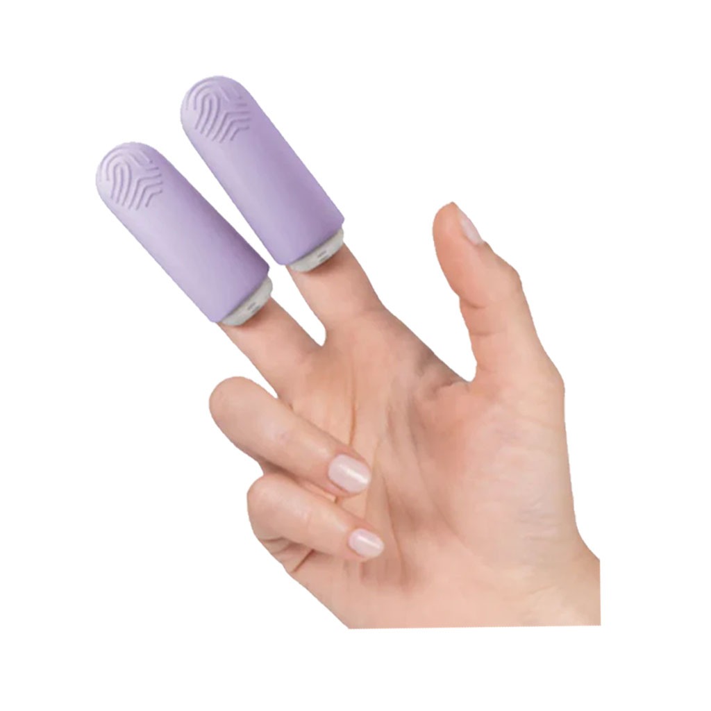 Jimmyjane - Hello Touch Pro - Vinger Vibrator Set op vingers