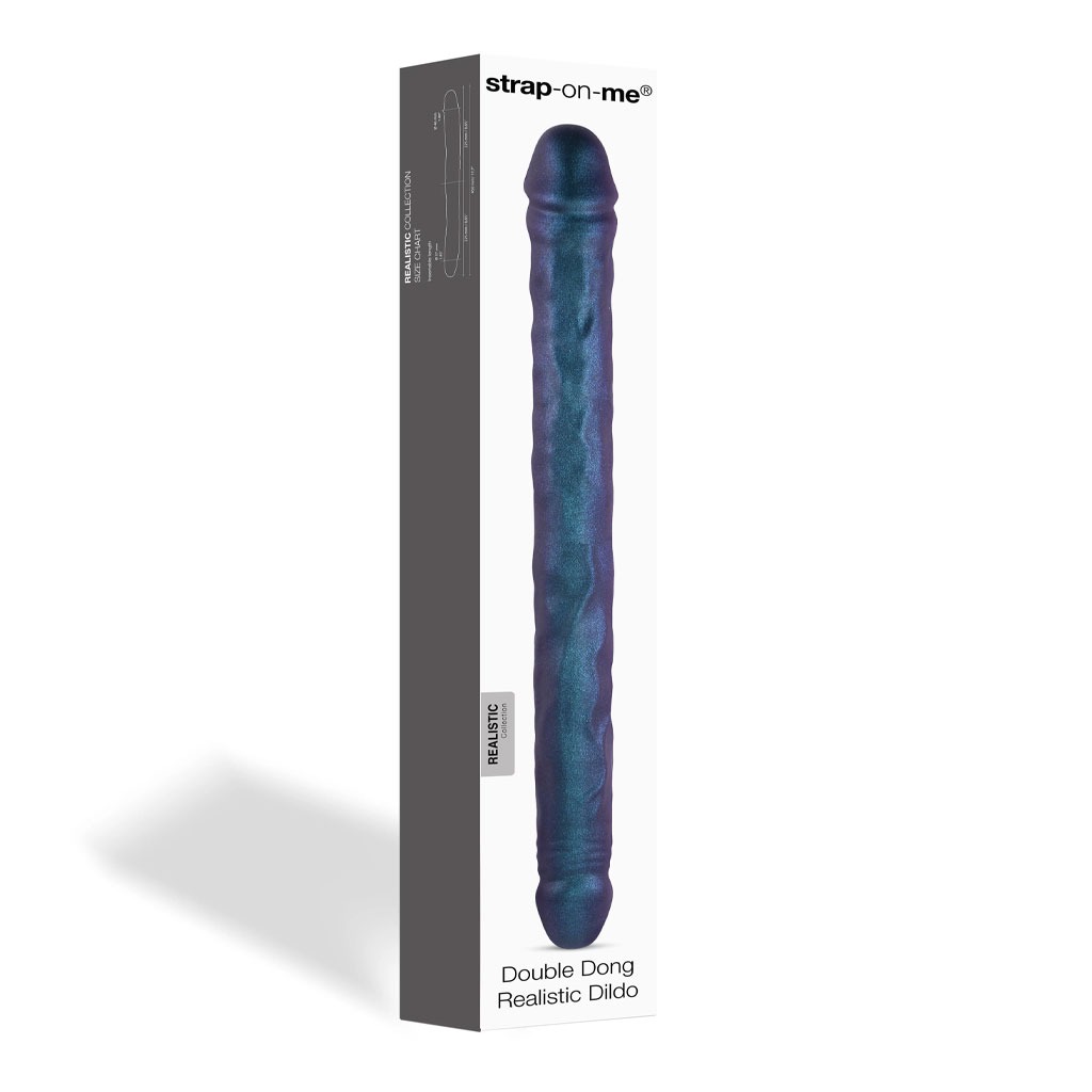 Strap-On-Me - Double Dong Realistische Dildo - Blauw doosje