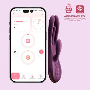 HoneyPlayBox - Terri Kinky Finger Tapping Rabbit Vibrator met App - Paars