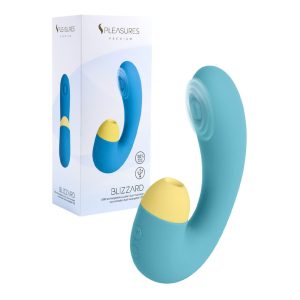 S Pleasures - Blizzard Suction Dual Massager - Turquoise