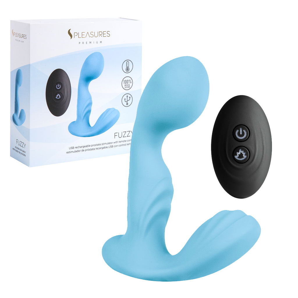 S Pleasures – Fuzzy Prostaat Stimulator Warming – Blauw