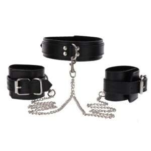 Taboom - D-Ring Halsband & Handboeien Zwart